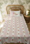 100% Cotton Vintage Rose Stripes Patterned Single Pique Set - 3