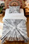 100% Cotton Black and White Trees in the Sky Patterned Single Pike Set - 2