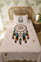 100% Cotton Cream Dreamcatcher Patterned Single Pique Set - 3