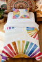100% Cotton Colorful Hoops Patterned Single Person Pike Set - 2