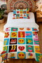 100% Cotton Modern Emoji Patterned Twin Bedspread Set - 2