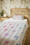 100% Cotton Colorful Striped Bows Patterned Single Pique Set - 5