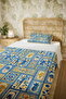 100% Cotton Mediterranean Motifs Patterned Twin Bedspread Set - 5