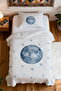 100% Cotton Blue World Patterned Single Pique Set - 4