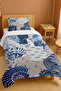 100% Cotton Navy Blue Undersea Creatures Patterned Single Pike Set