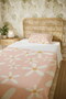 100% Cotton White Daisies Patterned Single Pique Set - 5
