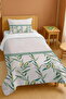 100% Cotton Jute Botanical Patterned Single Pike Set