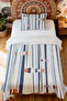 100% Cotton Striped Flow Pattern Single Pique Set - 2