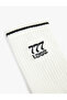 Embroidered Stripe Detailed Tennis Socks - 3