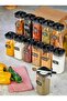 12-Piece Self-Lidded with Spoon and Labeled Mica Spice Jar Set 300 ml Acrylic Spice Set - 2