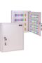 RB80SK 80-Key Metal Wall-Mounted Key Cabinet RB80SK (White)