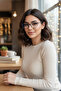نظارات واقية متوافقة مع الزجاج البصري المزود بفلتر الضوء الأزرق من GLAM Cat Eye