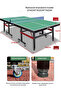 Foldable Table Tennis Table with Wheels, 200kg Load Capacity - 8
