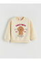 Beige Crew Neck Girls' Thick Sweatshirt 2-Pack - 2