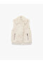 Sleeveless Zippered Pocket Crop Faux Fur Vest - 3