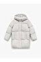 Long Sleeve Pocket Quilted Hooded Long Puffer Coat