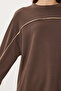 Contrast Stripe Modal Top and Bottom Set Lci0062 Brown - 4