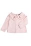 Light Pink Winter Baby Girl Top with Embroidery and Lace - 2
