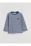 Rmz Gi̇yi̇m Farkiyla Zero Roba Collar Striped Girls' T-Shirt