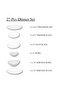 27 Pcs Dinnerware Set Gold line Opal Glassware Microwave safe, Dishwasher safe. - 8