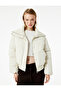 Long Sleeve Wide Collar Anorak Puffer Jacket with Zipper Pocket Detail - 2