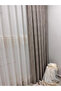 2571 V -117 Rei̇na Gold 1/3 Pleated Bamboo Tulle Curtain - 3