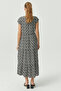 Women's V-Neck Short Sleeve Midi Length Dress - 8
