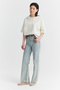 Women's High Waist Raw Hem Jeans - 8