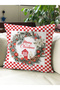 Wreath Pattern Velvet Cushion Cover 43X43 cm Double Sided Printed Zippers - 3