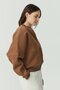 Women's Zippered Sweat Top with Stitching Detail - 5