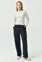 Women's Crew Neck Corded Fabric Bodysuit - 4