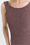 Women's Textured Slit Detailed Dress - 8