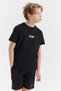 Men's Waffle Fabric T-Shirt with Letter Print Detail - 4