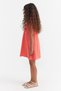 Girl's Textured Dress with Ruffle Detail on the Sleeves - 3