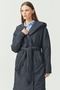 Women's Hooded Long Coat - 7