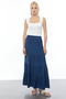 Women's Elastic Waist Midi Skirt - 2