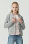 Girl's Buttoned Corded Fabric Knitwear Cardigan