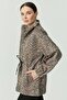 Women's Zebra Patterned Coat - 3
