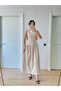 Long Dress with Wings on the Back - Beige - 2