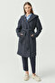 Women's Hooded Long Coat - 5