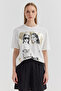 Women's Shiny Printed T-Shirt - 2