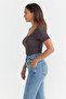 Women's Square Neck Ribbed Blouse - 5
