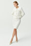 Women's Textured Skirt with Slit Detail on the Back - 4