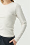 Women's Crew Neck Corded Fabric Bodysuit - 6