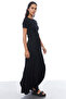 Women's Elastic Waist Midi Skirt - 3