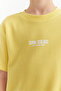 Men's Waffle Fabric T-Shirt with Letter Print Detail - 6
