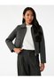 Scuba Fabric Long Sleeve Zippered Crop Sports Jacket