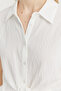 Women's Front Tie Detailed Shirt - 5
