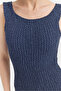 Women's Textured Slit Detailed Dress - 7