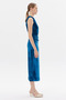 Women's Draped Velvet Dress - 5